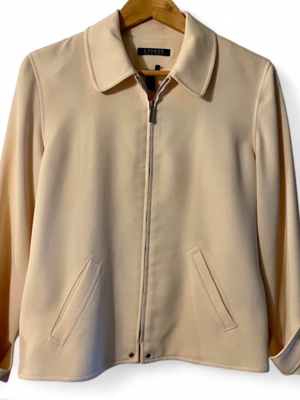 Lauren Ralph Lauren Cream Zip Blazer